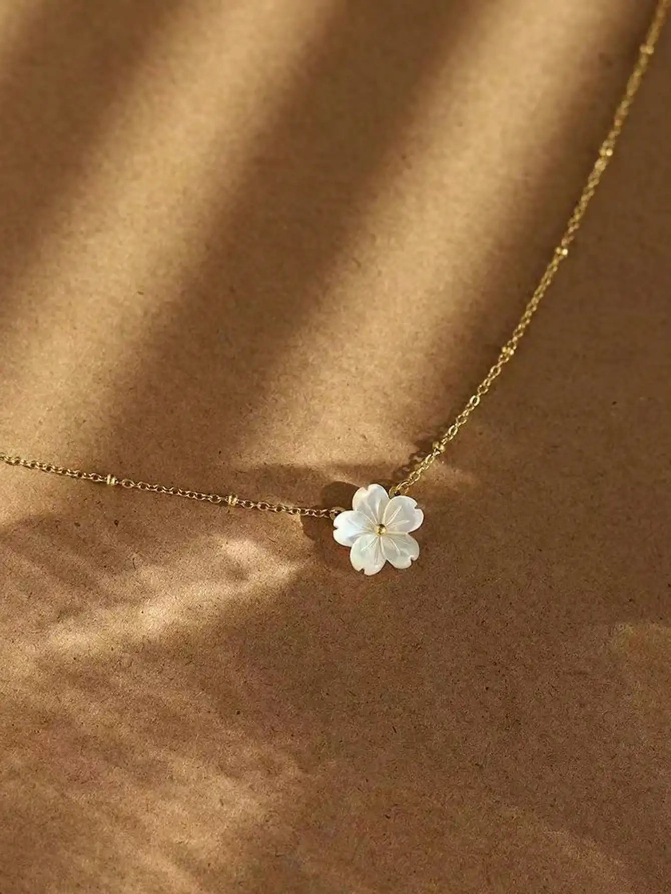 Golden Blossom Floral Necklace – Floral Collection.